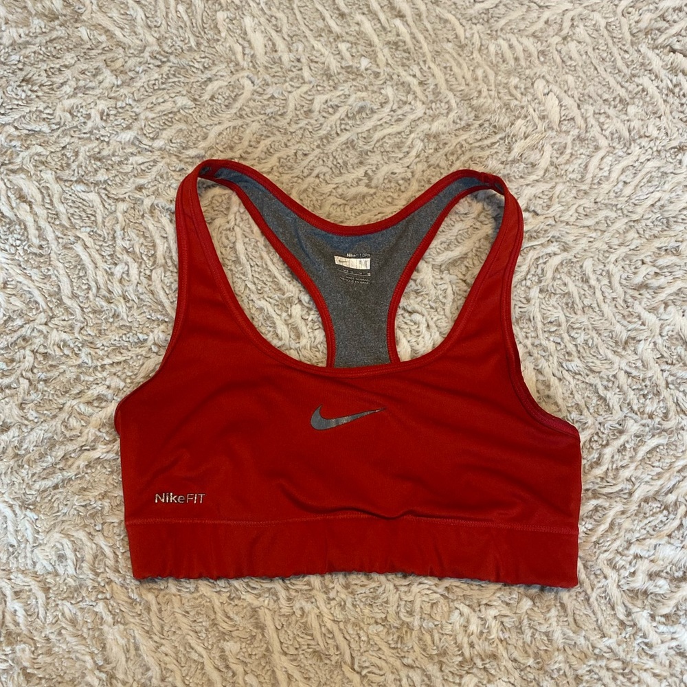 NIKE pro red sports bra